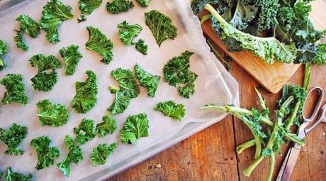 Chips de kale al horno