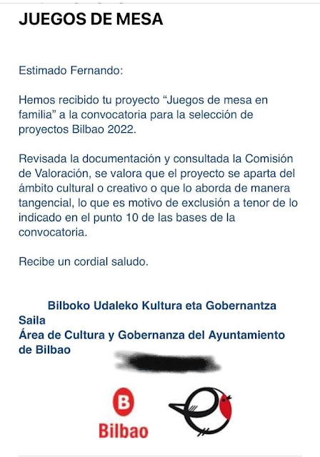 Ayto de Bilbao, los juegos de mesa son cultura y creativos