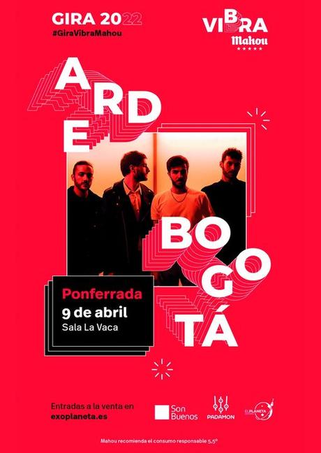 'Arde Bogotá' llegan en abril a Ponferrada dentro de la gira Vibra Mahou 1