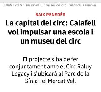 PARQUE MUSEO Y ESCUELA INTERNACIONAL DE ARTES CIRCENSES DE RALUY LEGACY EN CALAFELL!
