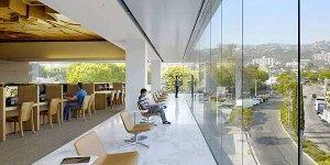 new_Library_65068738 The new West Hollywood Library features a top level with floor-to-ceiling glass and views of the Hollywood Hills. (Benny Chan / Fotoworks / September 28, 2011) www.latimes.com