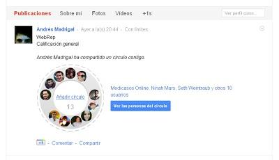 Ahora puedes compartir tus circulos de Google+ con otros usuarios