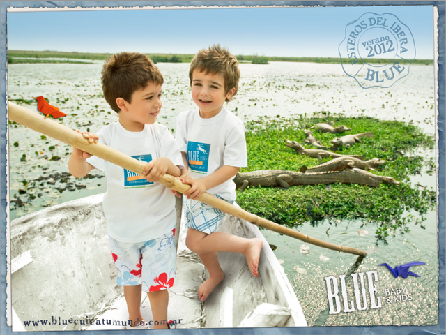 Lanzamiento BLUE baby&kids; Colección Verano 2012 en Esteros del Iberá - Campaña 