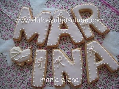 Galletas decoradas para el bautizo de Marina!
