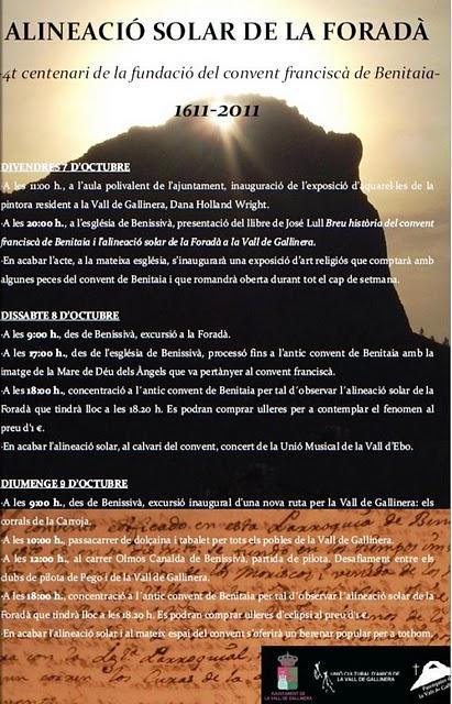 Vall de Gallinera. Alineación Solar en La Foradà - Octubre de 2011