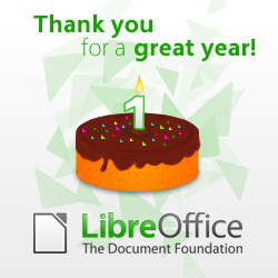 Primer aniversario de LibreOffice