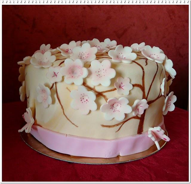 Tarta fondant flor de almendro