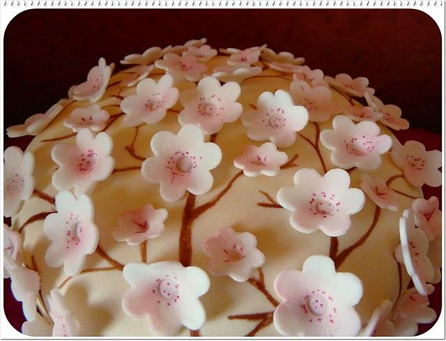 Tarta fondant flor de almendro