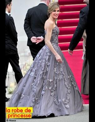People trajectoire mode princesse robe princesse Letizia Ortiz