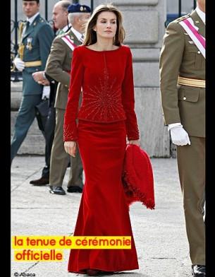 People trajectoire mode princesse robe officielle Letizia Ortiz