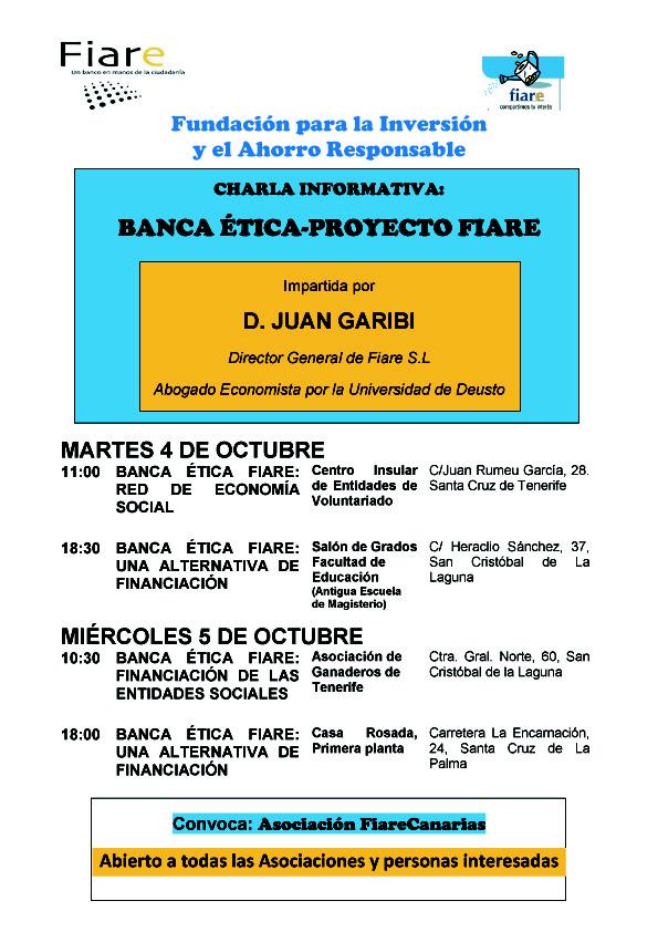 Charlas de Banca Ética-Proyecto Fiare en Tenerife