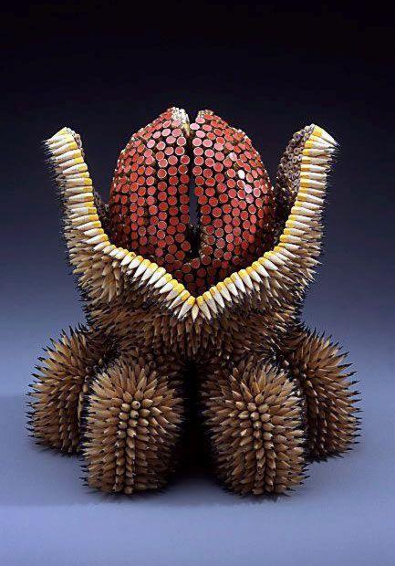 Esculturas con lápices