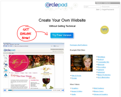 Circlepad - Crea tu sitio web de forma rapida y gratuita