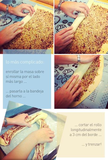 Trenza de pan de avellanas