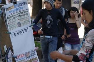 'El Universo' abre en blanco y con adagio tras la sentencia a favor de Rafael Correa
