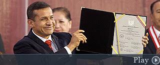 Humala ofrece un gobierno 'para todos los peruanos' al ser proclamado presidente