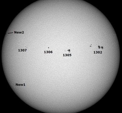 La gigantesca mancha solar 1302 apunta hoy hacia la Tierra