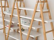 librería hecha escaleras