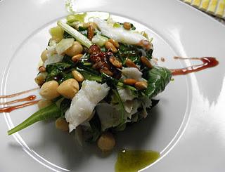 Templada de Bacalao con Garbanzos y Espinacas