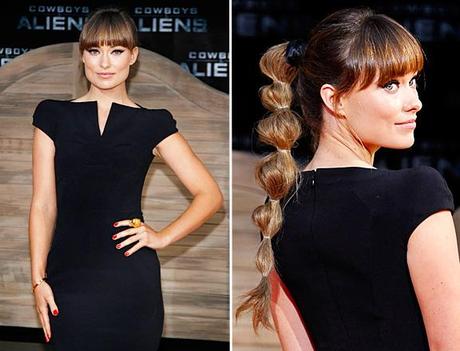 olivia wilde ponytail Get Olivia Wildes Cowboys And Aliens Cascading Ponytail Look!