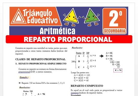 Reparto Proporcional para Segundo de Secundaria