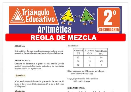 Regla de Mezcla para Segundo de Secundaria