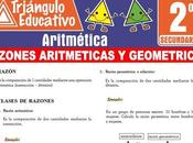 Razones Aritméticas Geométricas para Segundo Secundaria