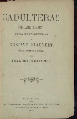 TRADUCCIONES DE ANTAÑO (EL CASO MADAME BOVARY)