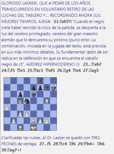 Lasker, Capablanca y Alekhine o ganar en tiempos revueltos (349)