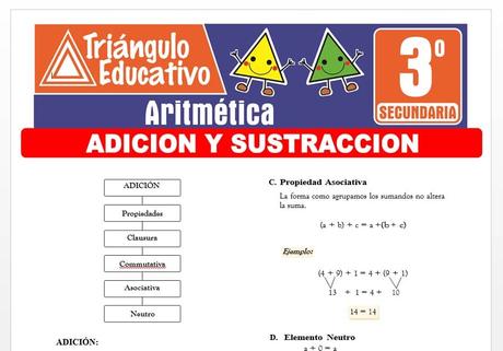 Adición y Sustracción para Tercero de Secundaria Adición y Sustracción para Tercero de Secundaria