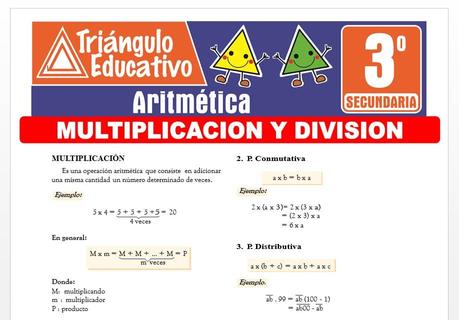 Multiplicación y División para Tercero de Secundaria Multiplicación y División para Tercero de Secundaria