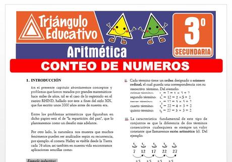 Conteo de Números para Tercero de Secundaria Conteo de Números para Tercero de Secundaria