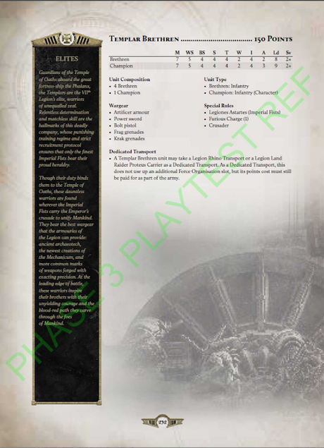 Supuesta filtración de reglas en play-test de The Horus Heresy (Puños Imperiales y mas)