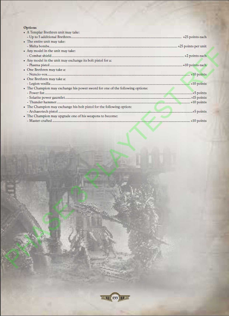 Supuesta filtración de reglas en play-test de The Horus Heresy (Puños Imperiales y mas)
