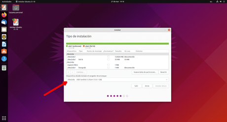 Cómo instalar Ubuntu en un USB para que funcione al 100% como lo hace en un disco duro Elegir USB