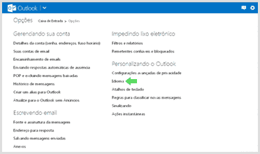 Cómo cambiar el idioma en Outlook.com - Seleccione la opción de idioma. Cómo encontrar y seleccionar la opción de idioma en Outlook.com.