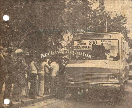 Prototipo de micrómnibus de IME del año 1975 en la ciudad de Córdoba