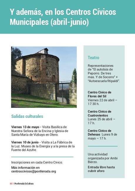 'Ponferrada Es Cultura' presenta su programación, recuperando el formato de mano. Consulta todas las actividades 81
