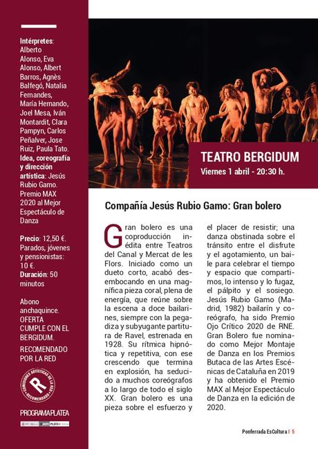 'Ponferrada Es Cultura' presenta su programación, recuperando el formato de mano. Consulta todas las actividades 26