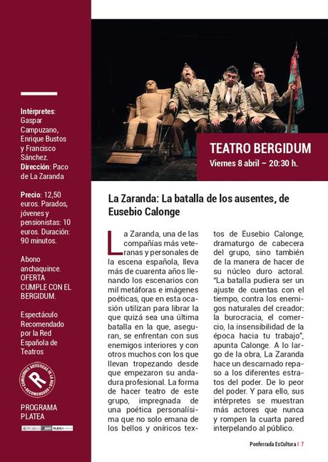 'Ponferrada Es Cultura' presenta su programación, recuperando el formato de mano. Consulta todas las actividades 28