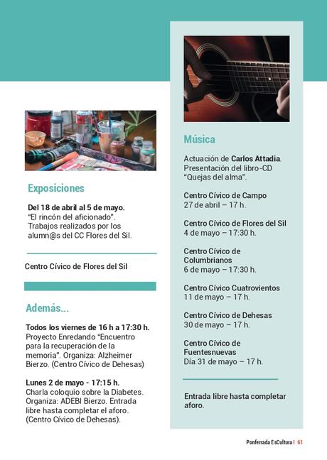 'Ponferrada Es Cultura' presenta su programación, recuperando el formato de mano. Consulta todas las actividades 82