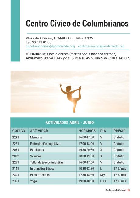 'Ponferrada Es Cultura' presenta su programación, recuperando el formato de mano. Consulta todas las actividades 76