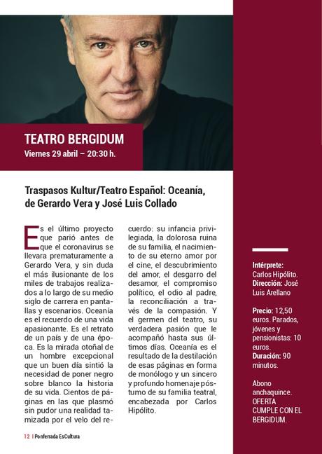 'Ponferrada Es Cultura' presenta su programación, recuperando el formato de mano. Consulta todas las actividades 33