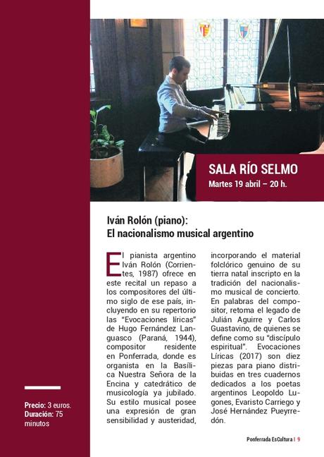 'Ponferrada Es Cultura' presenta su programación, recuperando el formato de mano. Consulta todas las actividades 30