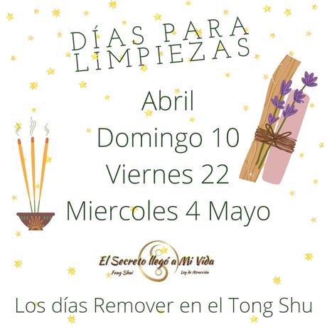 Días para limpieza en Abril 2022