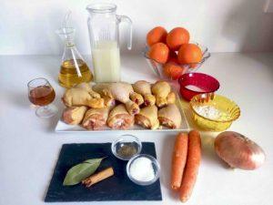 MUSLOS DE POLLO A LA NARANJA ingredientes pollo a la naranja