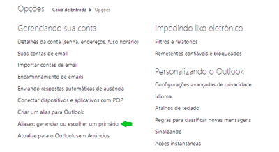 Imagen de ejemplo, administre el correo electrónico y cambie Hotmail a Outlook.com.