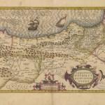 Mapa de la costa cantábrica, por G. Mercator (1632)
