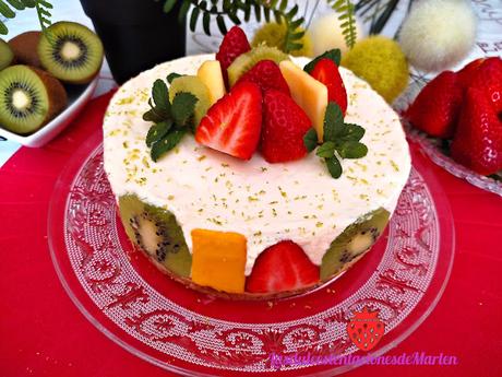 Tarta de Chocolate Blanco y Fruta