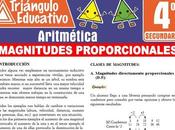 Ejercicios Magnitudes Proporcionales para Cuarto Secundaria